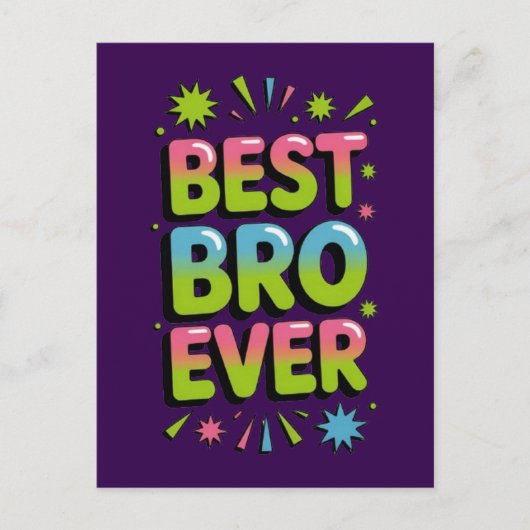 Beste Bro Ever Briefkaart (Voorkant)
