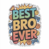 Beste Bro Ever Sticker (Voorkant)