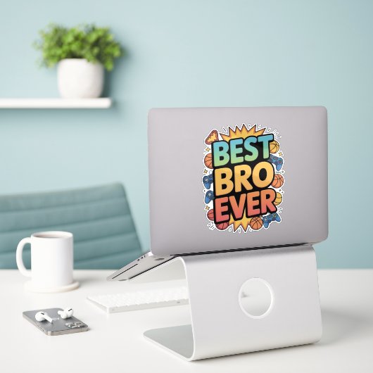 Beste Bro Ever Sticker (Laptop op bureau)