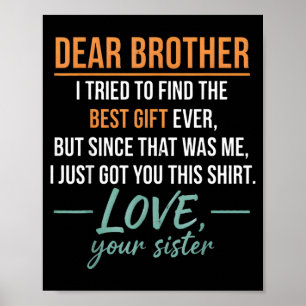 Beste broer citaat grappige broer humor grap van Z Poster