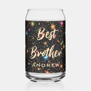 Beste Broer, Gefeliciteerd met Verjaardag Helder S Blikvorm Glas