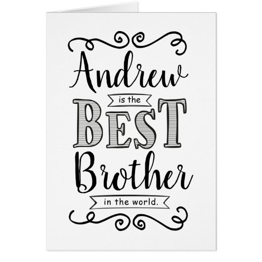 Beste broer in de wereld (Voorkant)