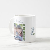 Beste broer in het universum - twee vierkantsfoto' koffiemok (Voorkant links)