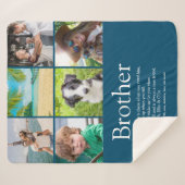 Beste broer ooit 6 foto-collage sherpa deken (Voorkant (horizontaal))