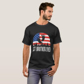 Beste broer ooit Amerikaanse vlag T-shirt (Voorkant volledig)