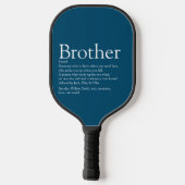 Beste broer ooit definitie Fun Blauw Pickleball Paddle (Achterkant)