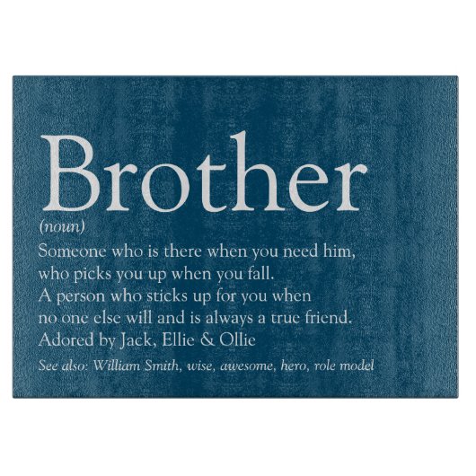Beste broer ooit Definitie Pret Blauw Snijplank (Voorkant)