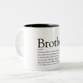 Beste Broer Ooit Definitie Pret Tweekleurige Koffiemok (Voorkant links)