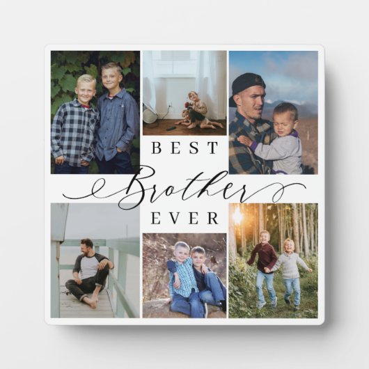 Beste Broer Ooit Foto Collage Keepsake Gift Fotoplaat (Voorkant)