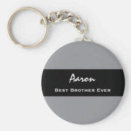 Beste Broer ooit grijs en zwarte aangepaste naam Z Sleutelhanger