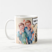 Beste broer ooit mok met hartelijke liefdesboodsch (Links)