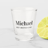 Beste broer ooit Monogram Shot Glas (Voorkant)