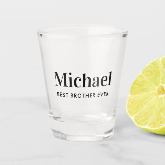 Beste broer ooit Monogram Shot Glas (Voorkant)