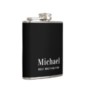 Beste broer ooit Monogram Zwart Heupfles (Rechts)