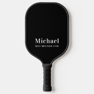 Beste broer ooit Monogram Zwart Pickleball Paddle