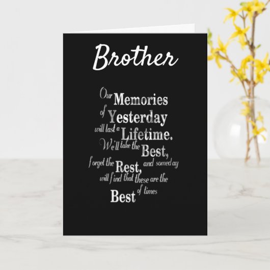 **BESTE BROER OOIT ** TOE BIRTHDAAG KAART (Gele Bloem)