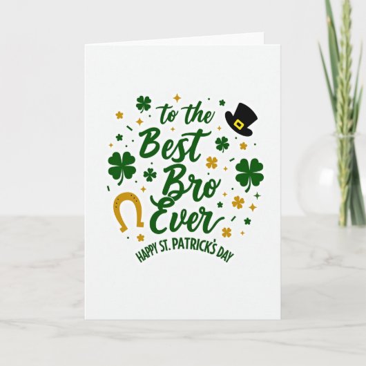 Beste Broer St. Patrick's Dag Kaart (Voorkant)