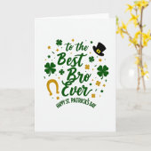 Beste Broer St. Patrick's Dag Kaart (Gele Bloem)