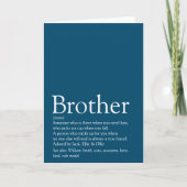 Beste broer ter wereld definitie blauw kaart (Voorkant)