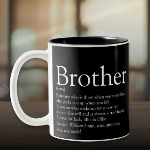 Beste broer ter wereld definitie Fun Zwart Tweekleurige Koffiemok