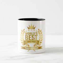 Beste Broer Ter Wereld Leuk Goud Tweekleurige Koffiemok
