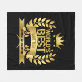 Beste Broer Ter Wereld Zwart en Goud Fun Fleece Deken (Voorkant (Horizontaal))