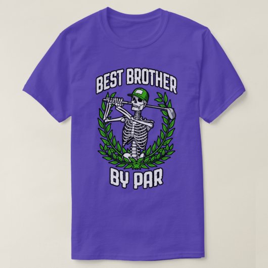 Beste broer van Par Golf Funny Golfing Skeleton T-shirt (Design voorkant)