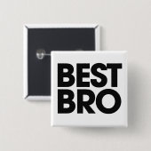 Beste broer vierkante button 5,1 cm (Voorkant /achterkant)