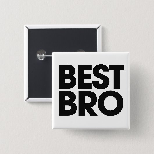 Beste broer vierkante button 5,1 cm (Voorkant /achterkant)