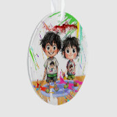 Beste broer/vriend/familielid ter wereld ornament (voorkant)