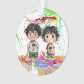 Beste broer/vriend/familielid ter wereld ornament (voorkant)