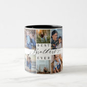 Beste Broers Ooit Fotocollage Keepsake Gift Tweekleurige Koffiemok (Center)