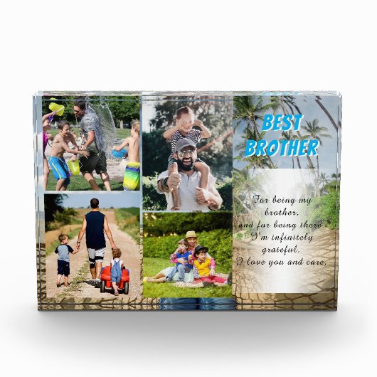 Beste Brother Custom Poem-tekst Fotoblokken (Voorkant)