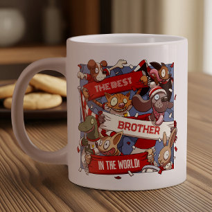 Beste Brother Funny Animal Fans Cartoon Grote Koffiekop