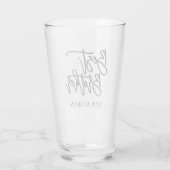 Beste Brother Gift Black script, naam Glas (Achterkant)