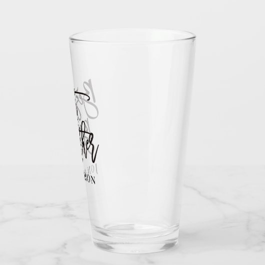 Beste Brother Gift Black script, naam Glas (Links)