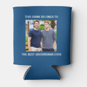 Beste Bruidsjonker Ooit Aangepaste Foto Klassiek B Blikjeskoeler (Voorkant)