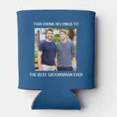 Beste Bruidsjonker Ooit Aangepaste Foto Klassiek B Blikjeskoeler (Achterkant)