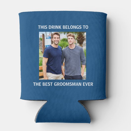 Beste Bruidsjonker Ooit Aangepaste Foto Klassiek B Blikjeskoeler (Achterkant)