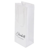 Beste bruidsmeisje kalligrafie script naam Sjabloo Wijn Cadeautas (Voorkant Gekanteld)