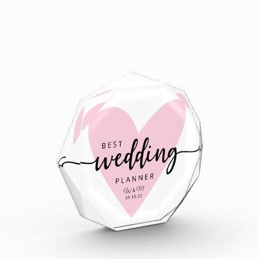 Beste bruiloft planner roze hart fotoblokken (Links)