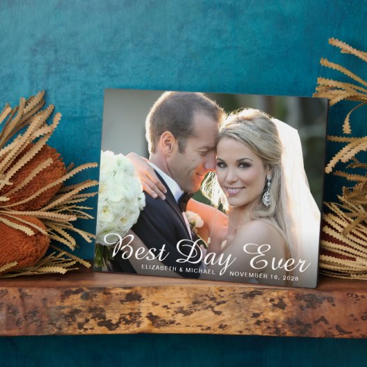 Beste Bruiloftsfoto Ooit Fotoplaat (Zijkant)