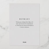 Beste BSS Ever Custom Gold Photo Flat-Kaarten Folie Feestdagenkaart (Achterkant)