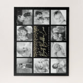 Beste Bubbie Ooit 10 Fotocollage Gouden Glitters Legpuzzel (Verticaal)