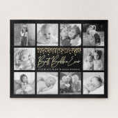 Beste Bubbie Ooit 10 Fotocollage Gouden Glitters Legpuzzel (Horizontaal)