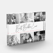 Beste Bubbie Ooit Modern Grijs Script Custom Colla Fotoblokken (Links)