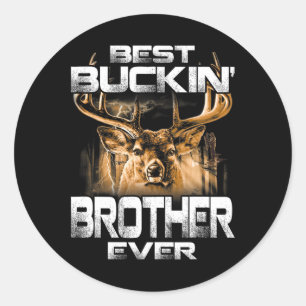 Beste Buckin' Brother Ooit T-shirt Herten Jagen Bu Ronde Sticker