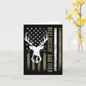 Beste Buckin 'Dad Ever Deer Jagen Vaders Day Game Kaart (Gele Bloem)