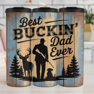 Beste Buckin 'Dad: Hunter, Deer, Dog Thermosbeker
