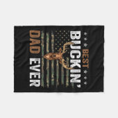Beste Buckin' Dad Ooit Camo Flag Kleding Voor Papa Fleece Deken (Voorkant (Horizontaal))